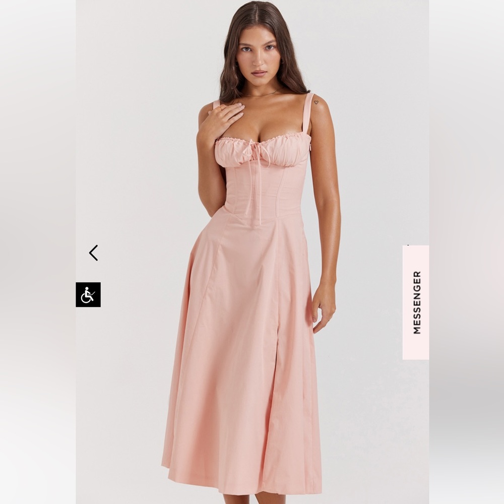 Carmen House of CB baby pink bustier sundress xs LIKE NEW